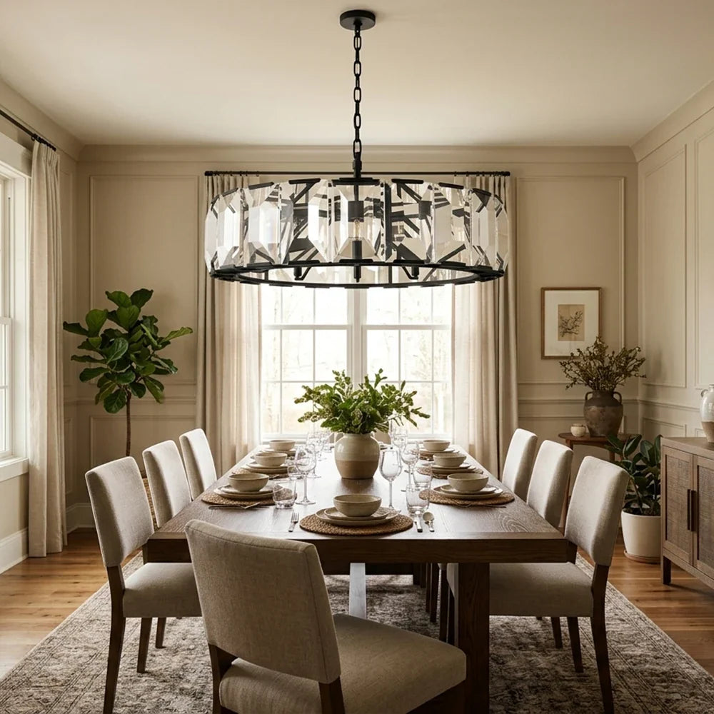 Bezel Ring Faceted Crystal Chandelier – Crystal detail 23