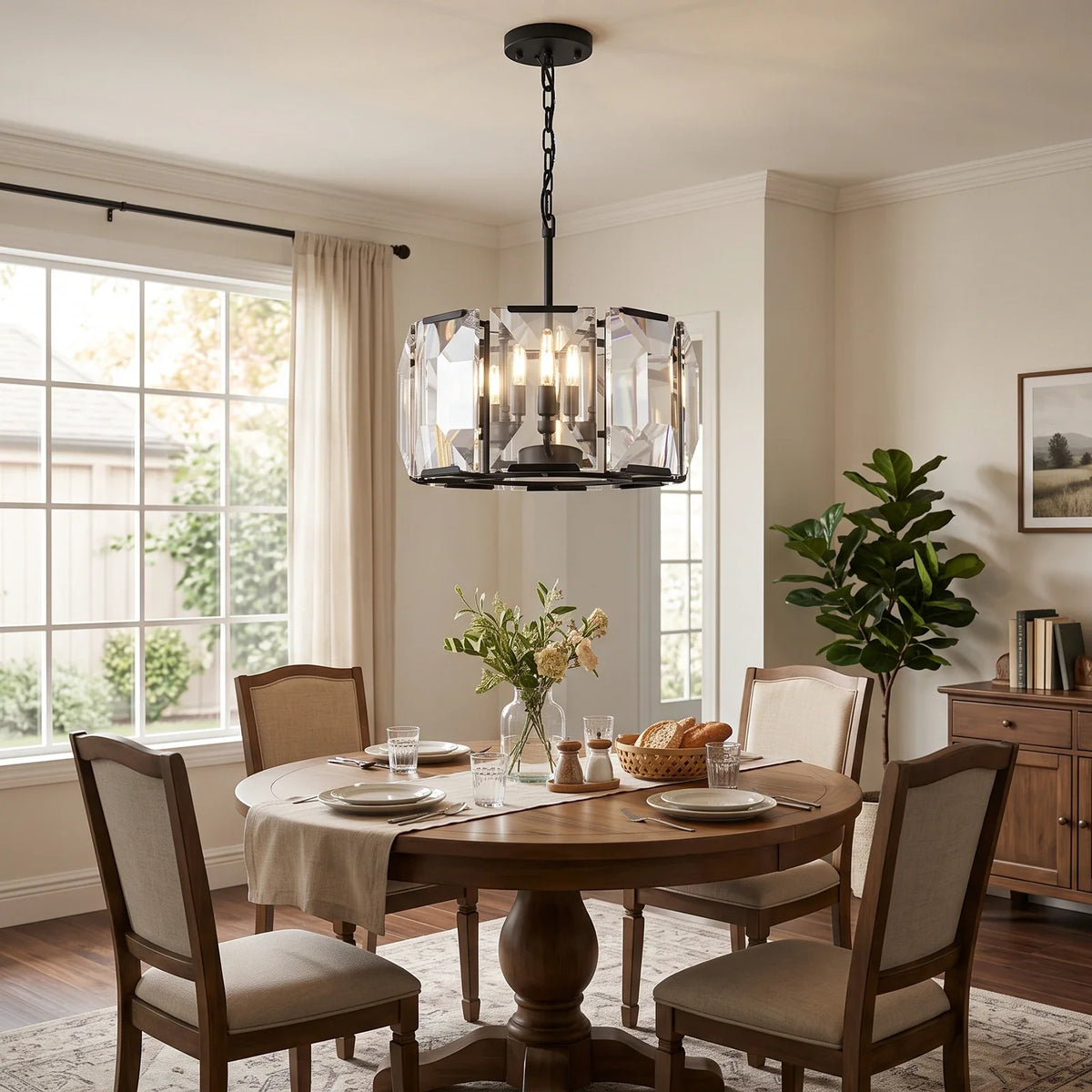 Bezel Ring Faceted Crystal Chandelier – Crystal detail 19