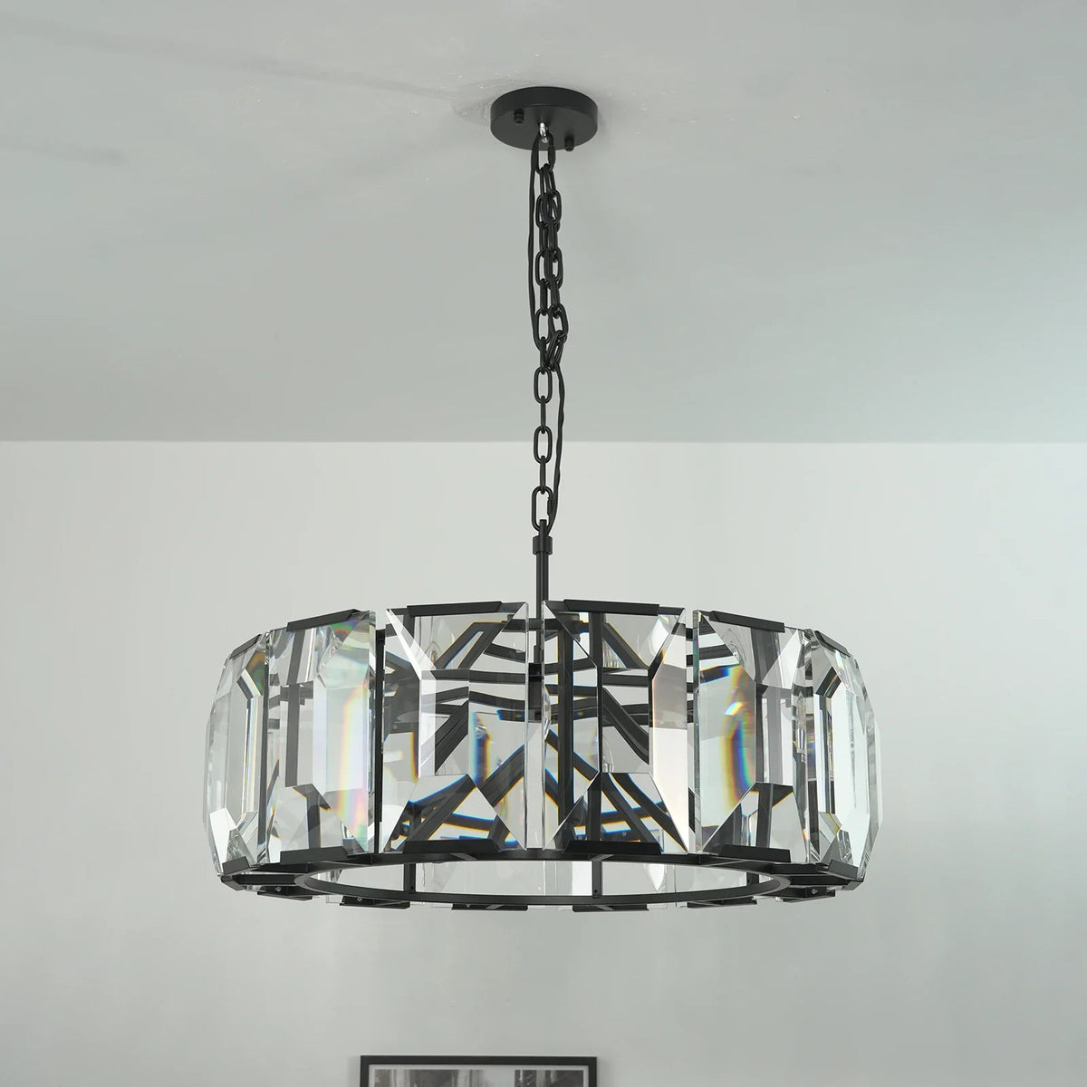 Bezel Ring Faceted Crystal Chandelier – Crystal detail 28