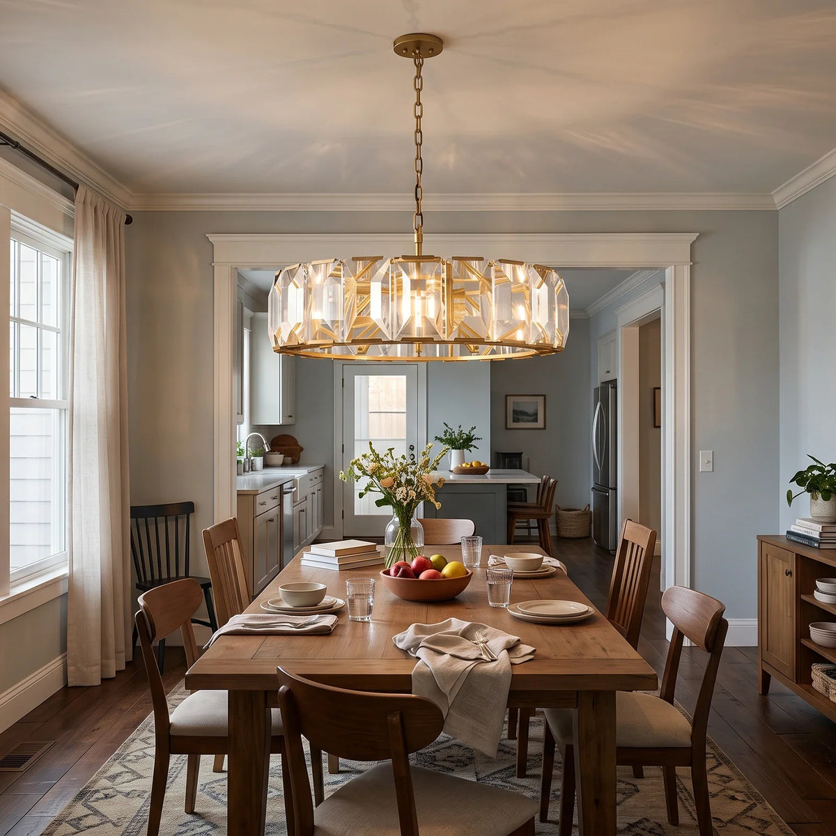 Bezel Ring Faceted Crystal Chandelier – Crystal detail 2