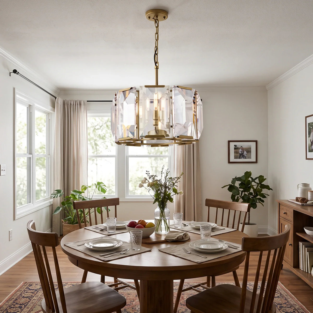 Bezel Ring Faceted Crystal Chandelier – Crystal detail 20