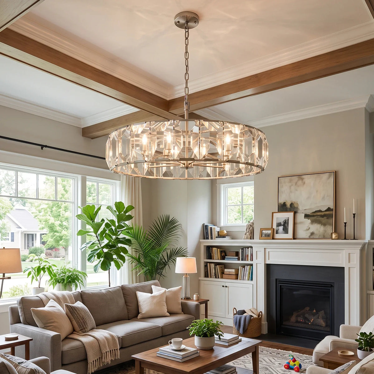 Bezel Ring Faceted Crystal Chandelier – Crystal detail 3