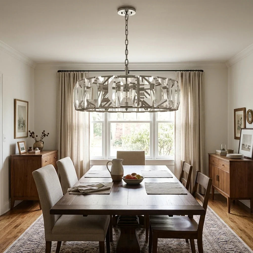 Bezel Ring Faceted Crystal Chandelier – Crystal detail 18