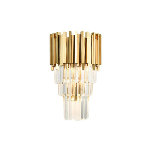 Bourbons Crystal Steel Sconce