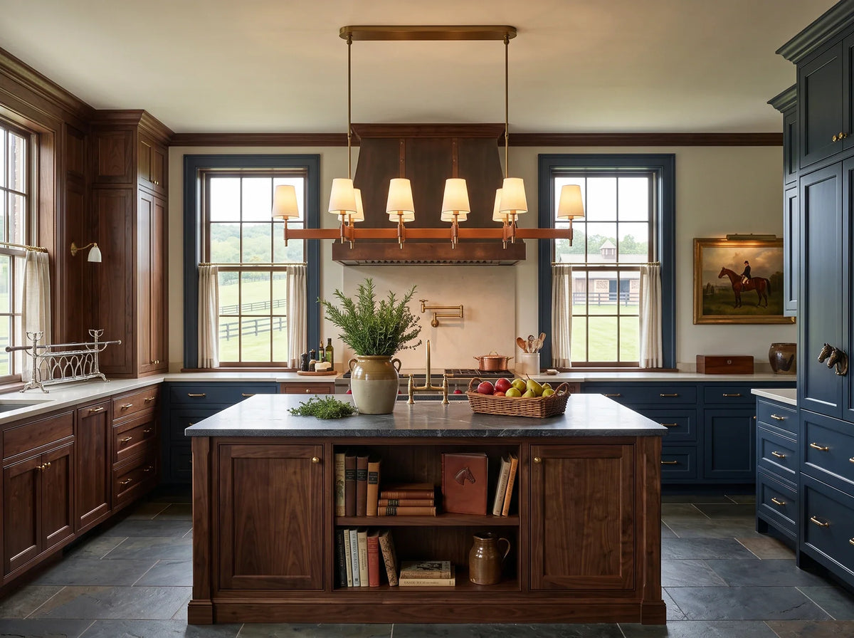 Bridell Leather-Wrapped Brass Chandelier – Brass detail 8