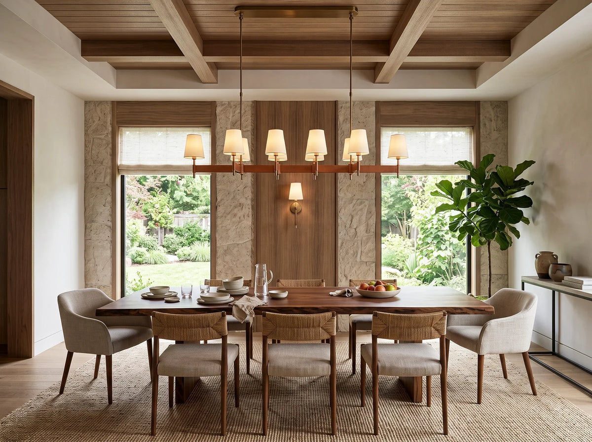 Bridell Leather-Wrapped Brass Chandelier – Brass detail 11