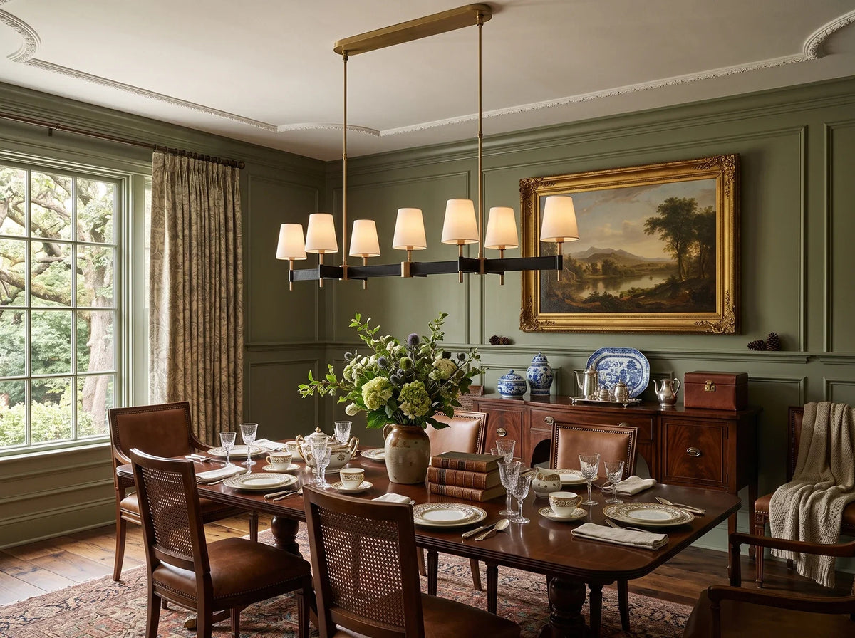 Bridell Leather-Wrapped Brass Chandelier – Brass detail 9