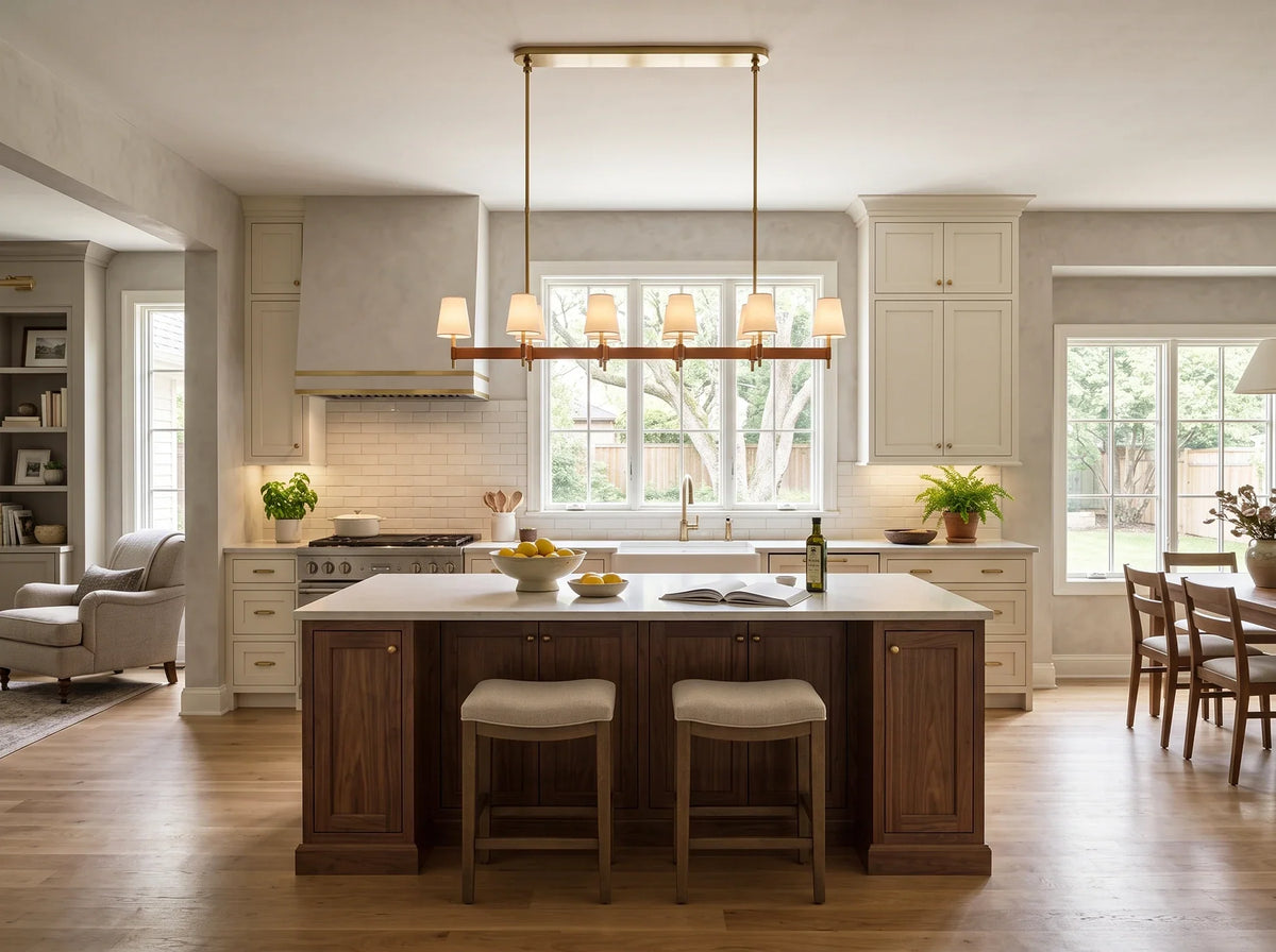 Bridell Leather-Wrapped Brass Chandelier – Brass detail 12