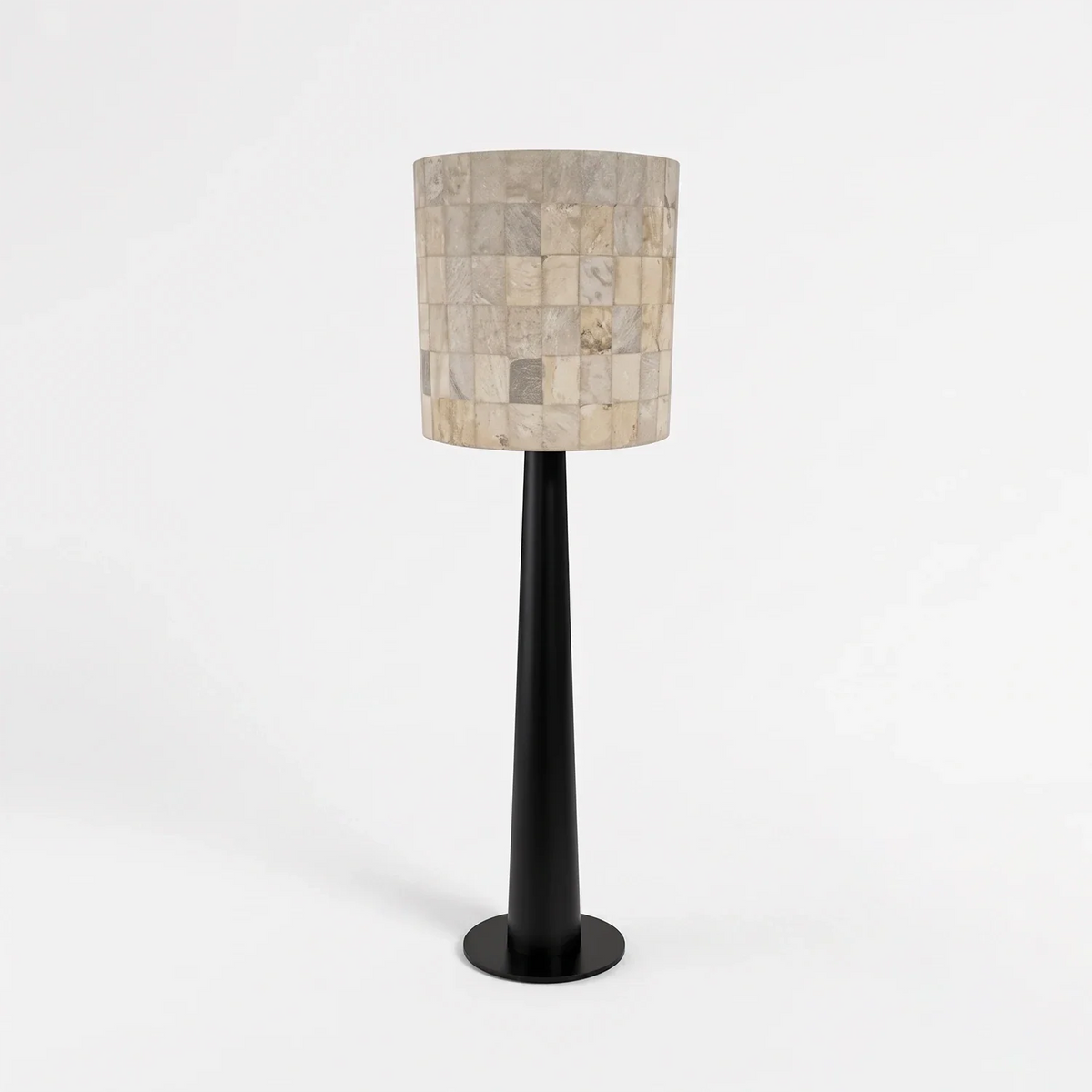 Bryony Tiled Alabaster Mosaic Floor Lamp – Alabaster detail 9
