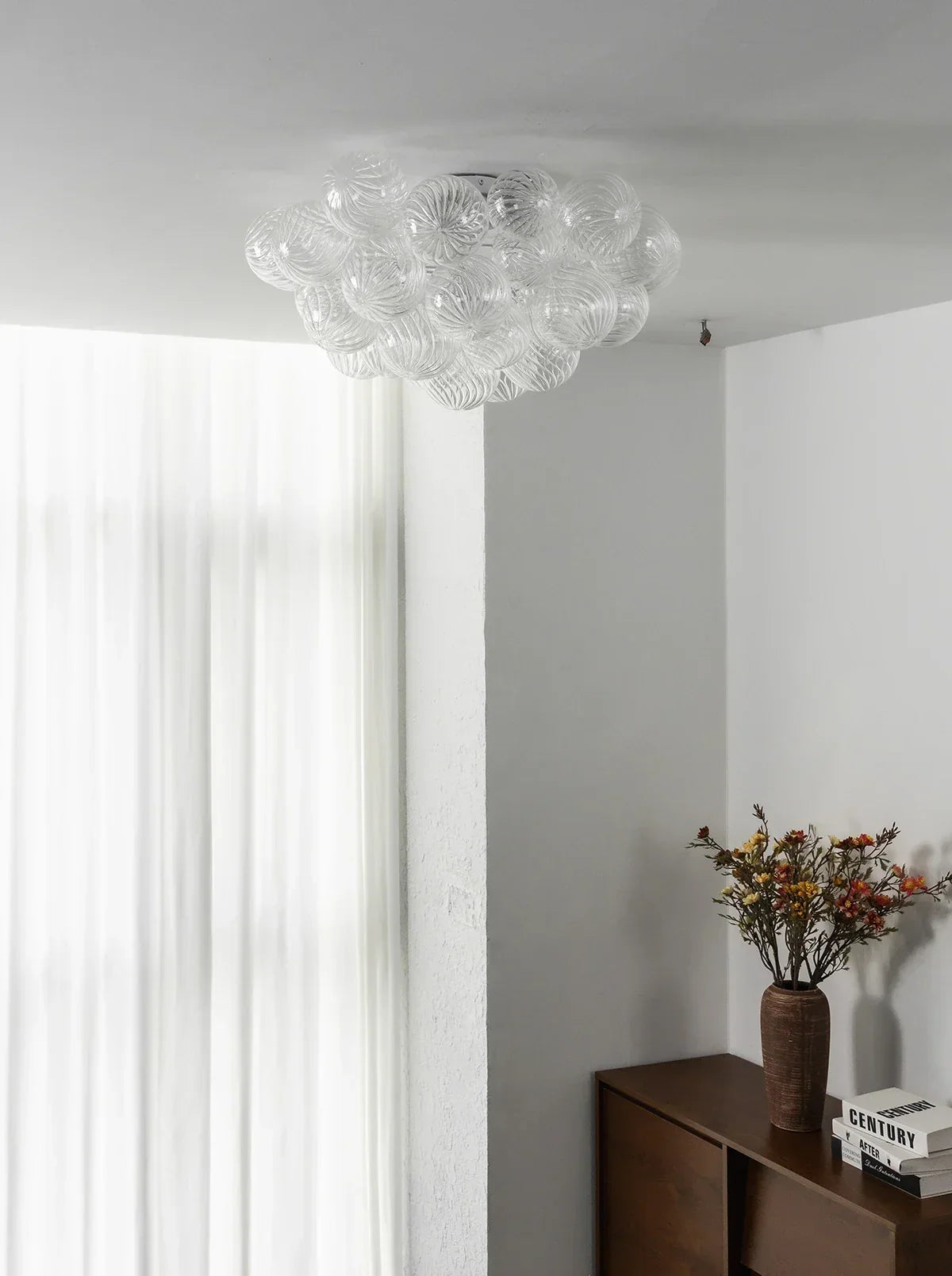 Bubble Texture Glass Ball Ceiling Light – Glass detail 14