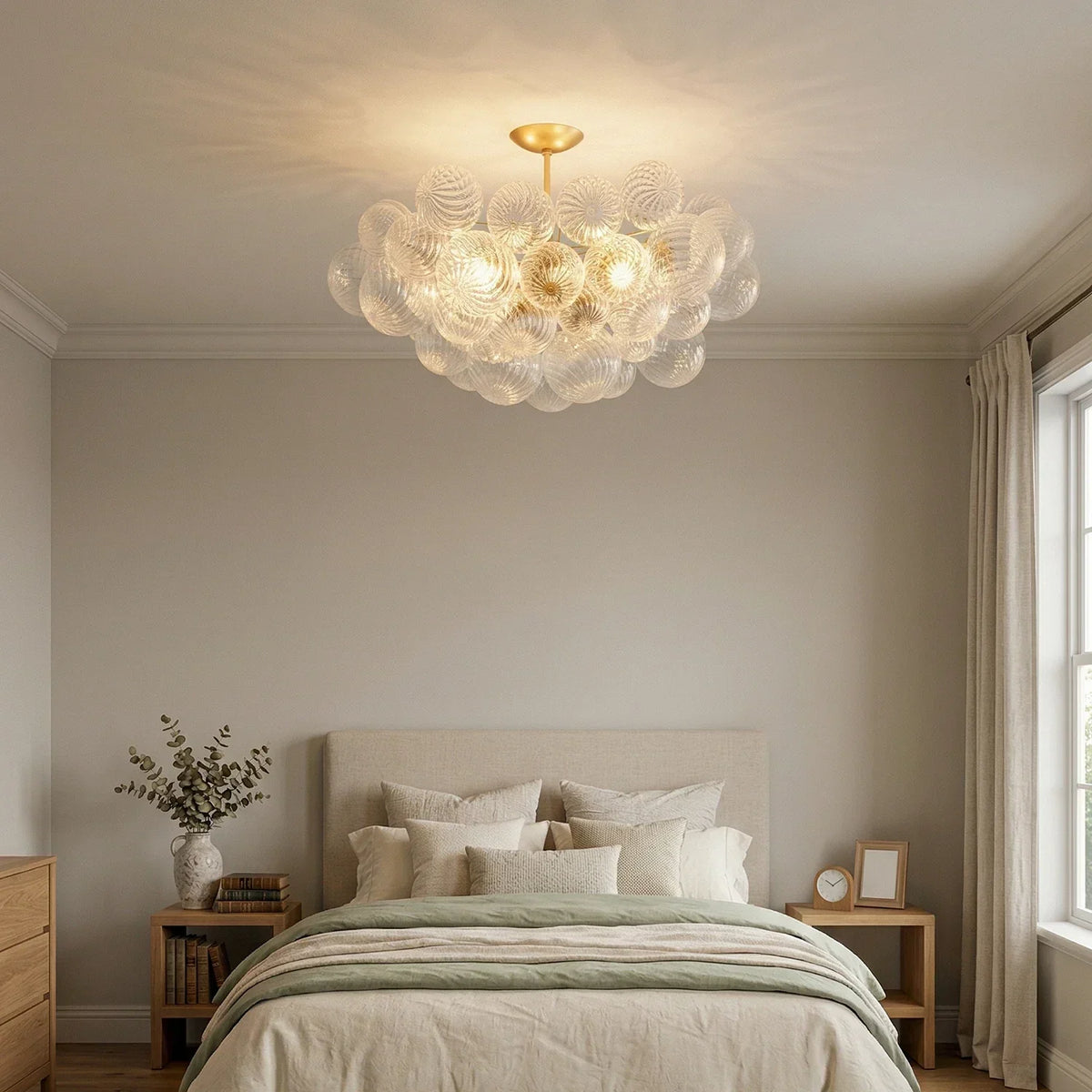 Bubble Texture Glass Ball Ceiling Light – Glass detail 5