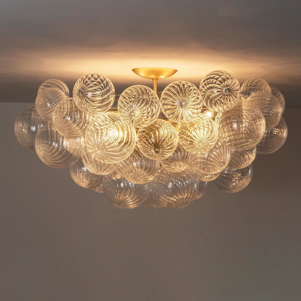 Bubble Texture Glass Ball Ceiling Light – Glass detail 21