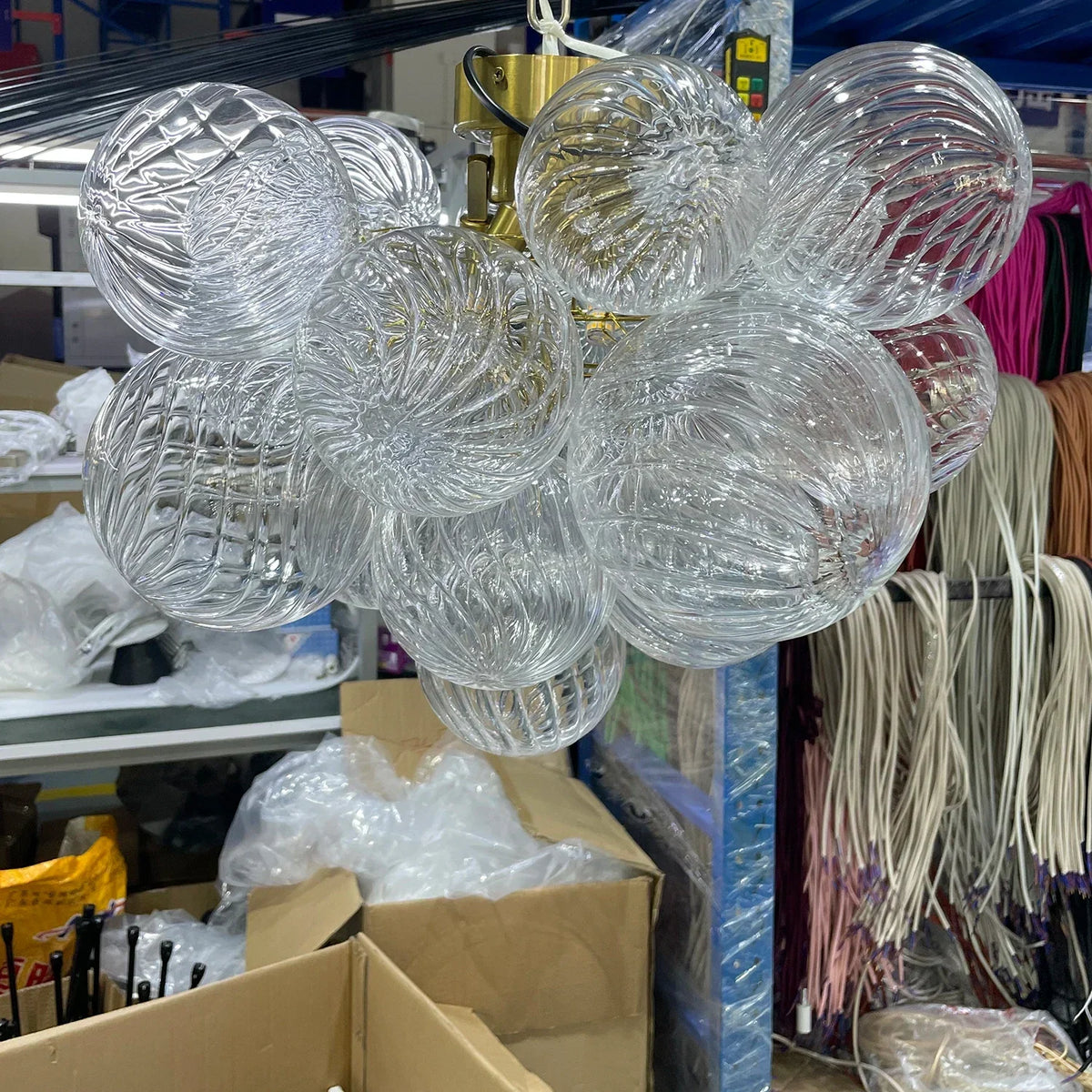 Bubble Texture Glass Ball Ceiling Light – Glass detail 9