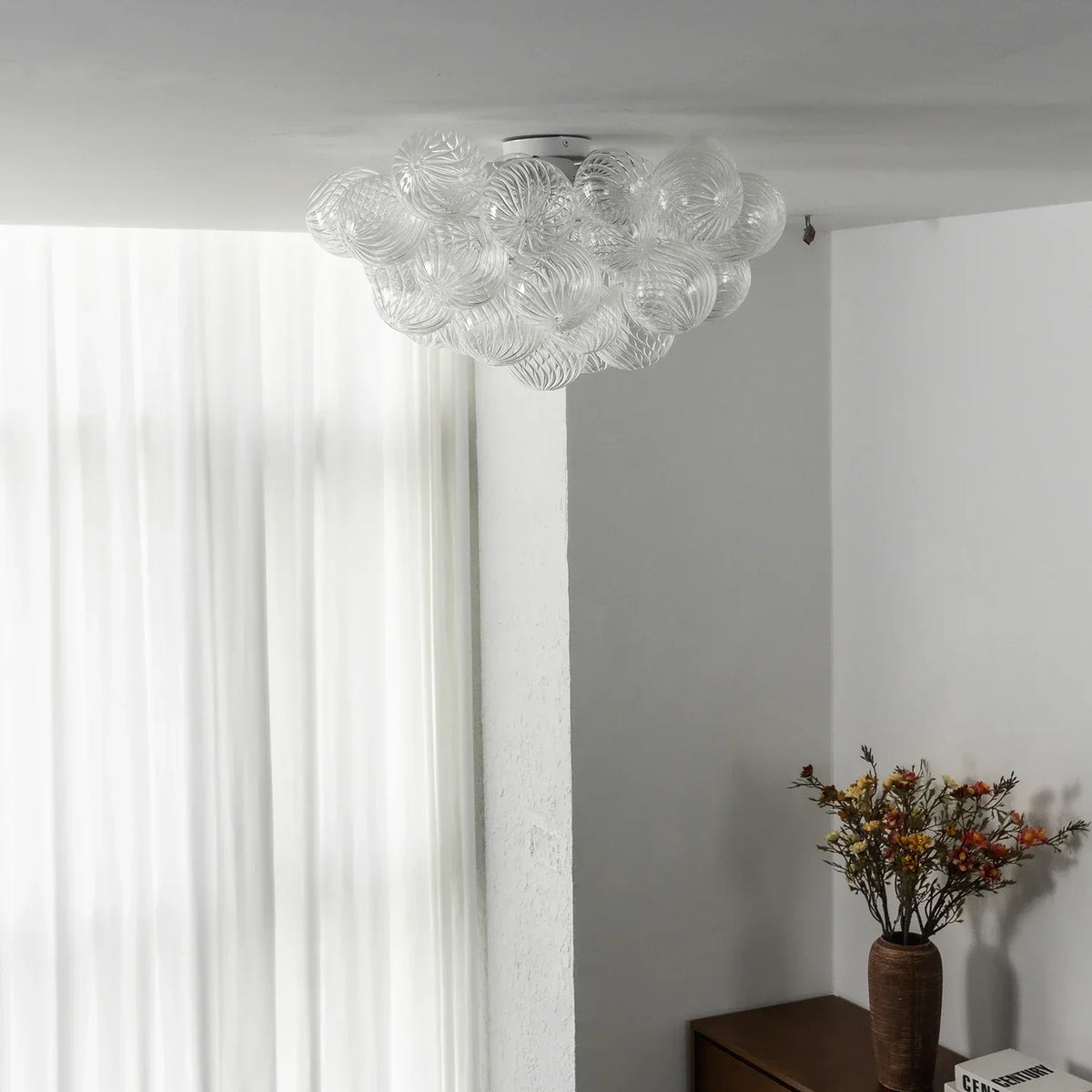Bubble Texture Glass Ball Ceiling Light – Glass detail 10