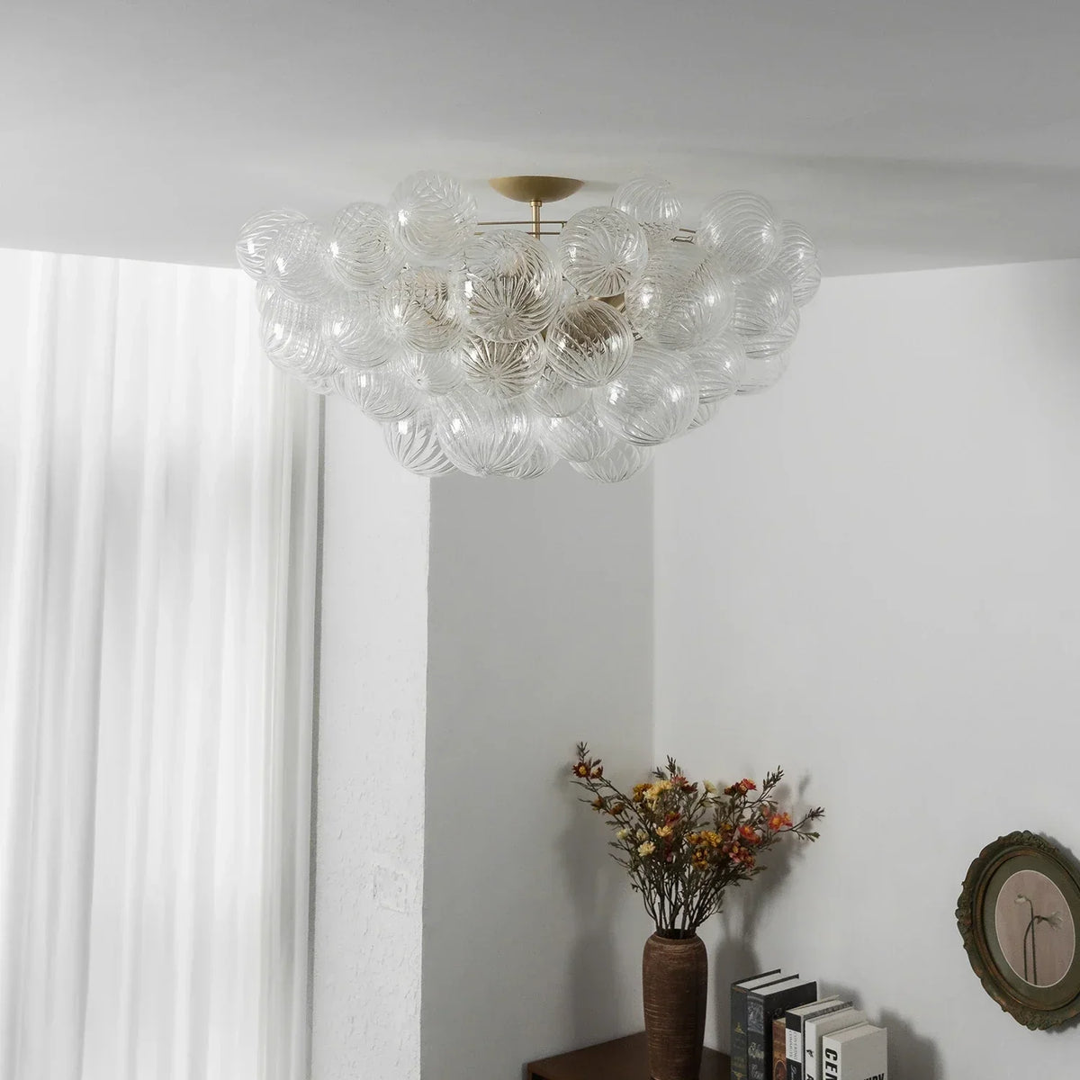 Bubble Texture Glass Ball Ceiling Light – Glass detail 11