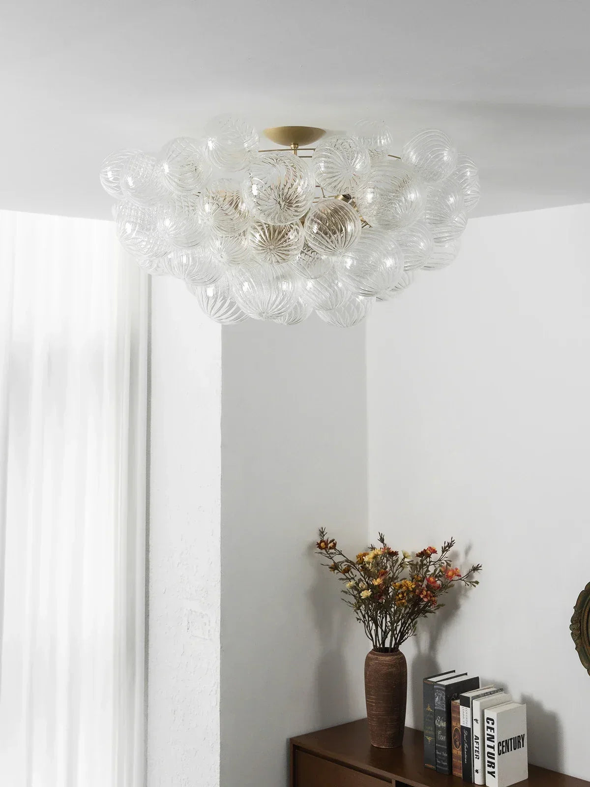 Bubble Texture Glass Ball Ceiling Light – Glass detail 15