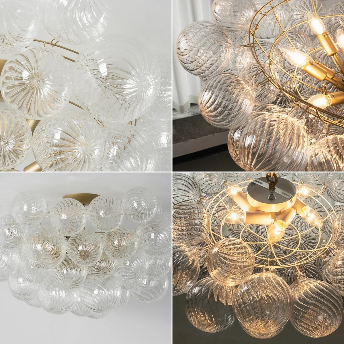 Bubble Texture Glass Ball Ceiling Light – Glass detail 19