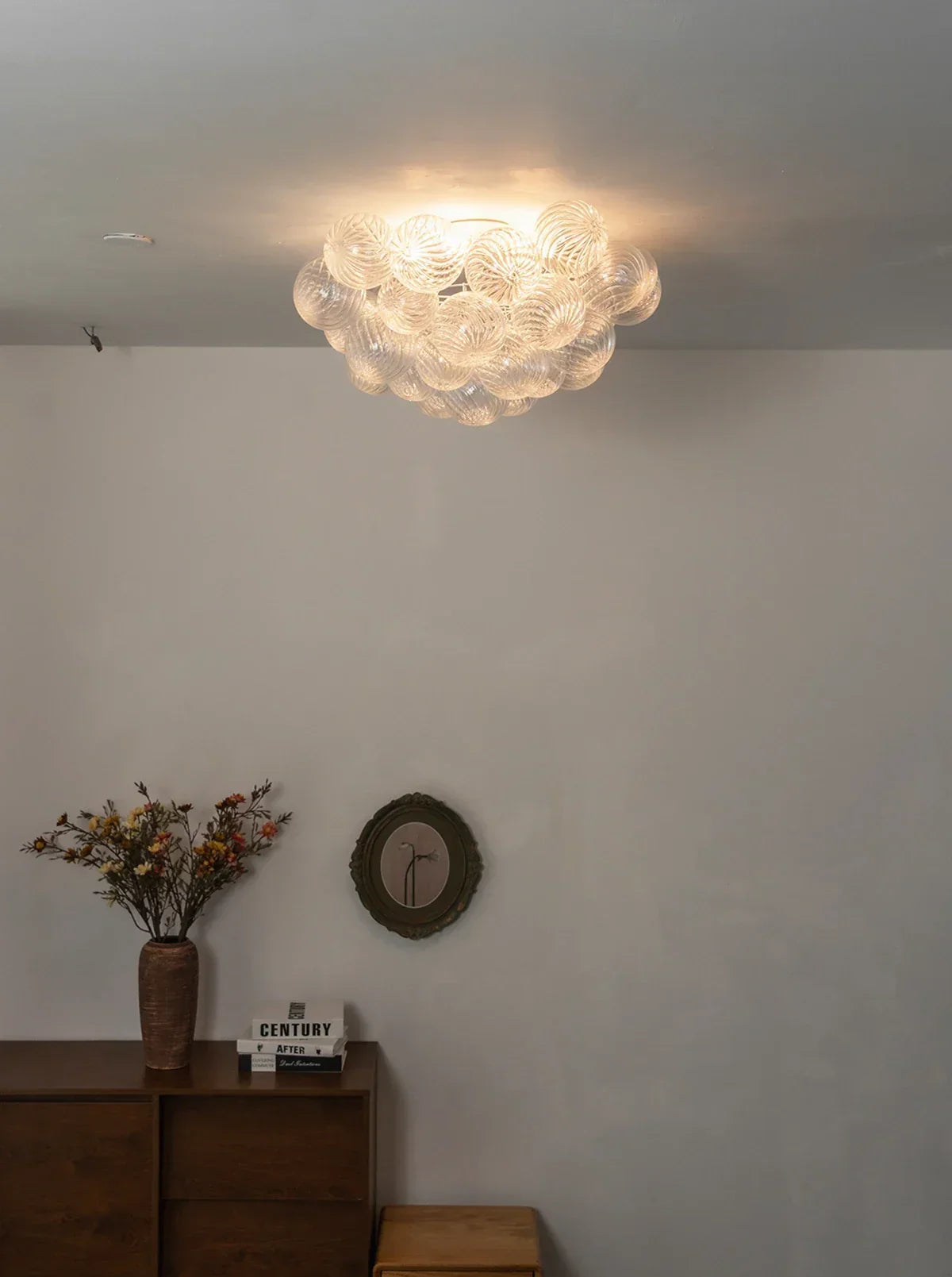 Bubble Texture Glass Ball Ceiling Light – Glass detail 12