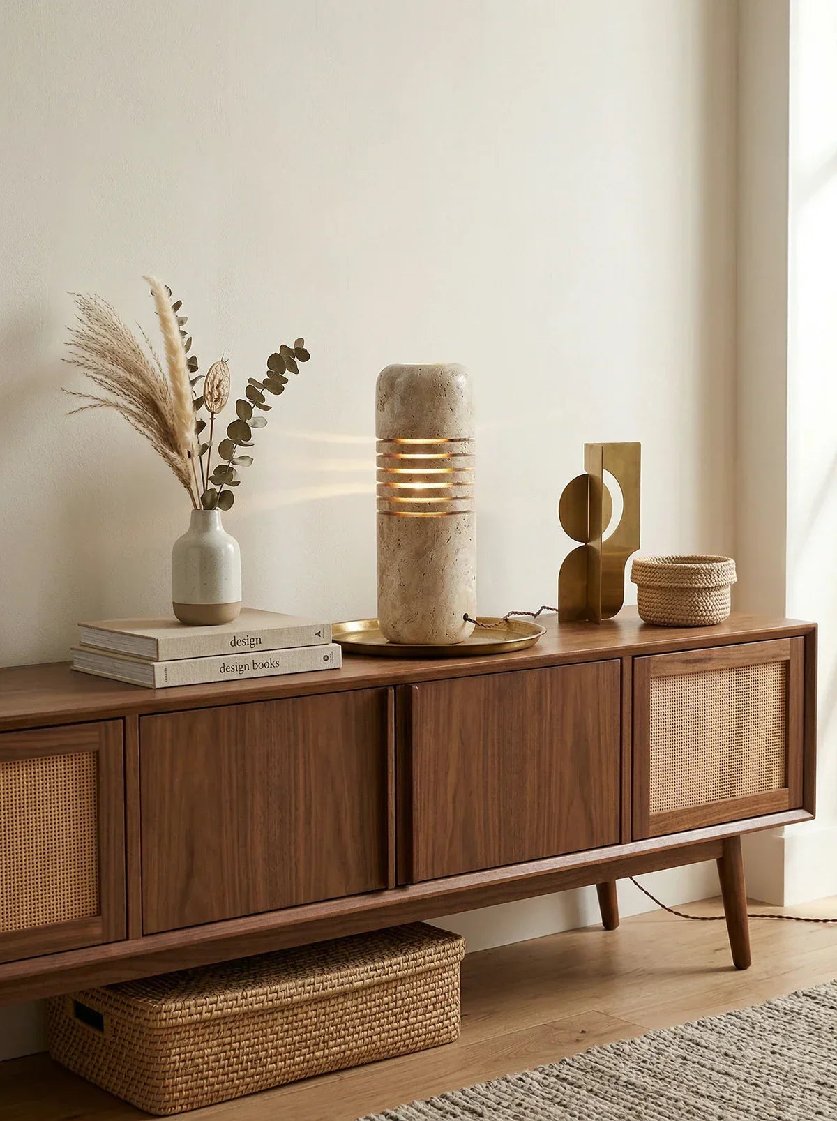 Bucket Stone Travertine Table Lamp – Travertine detail 11