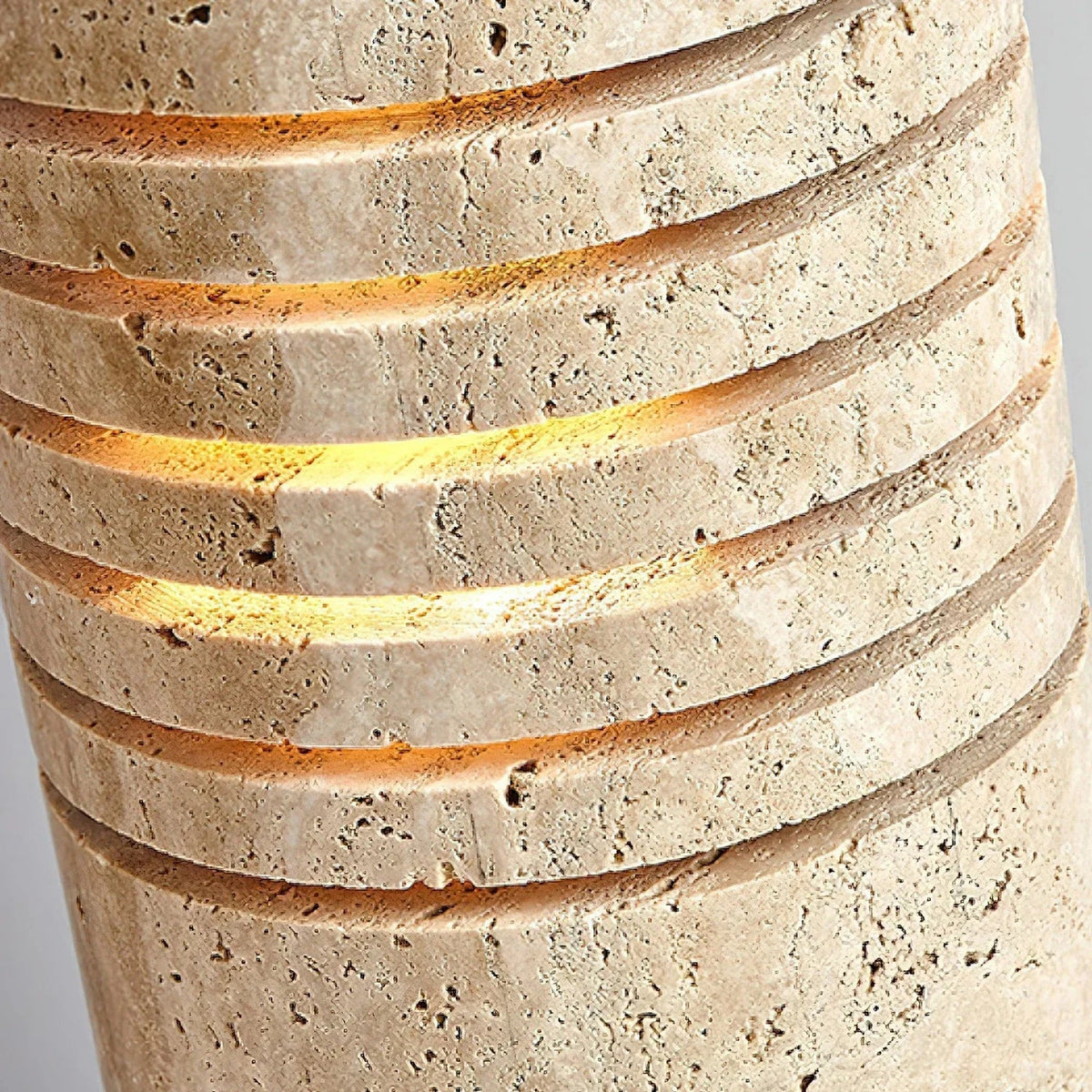 Bucket Stone Travertine Table Lamp – Travertine detail 12