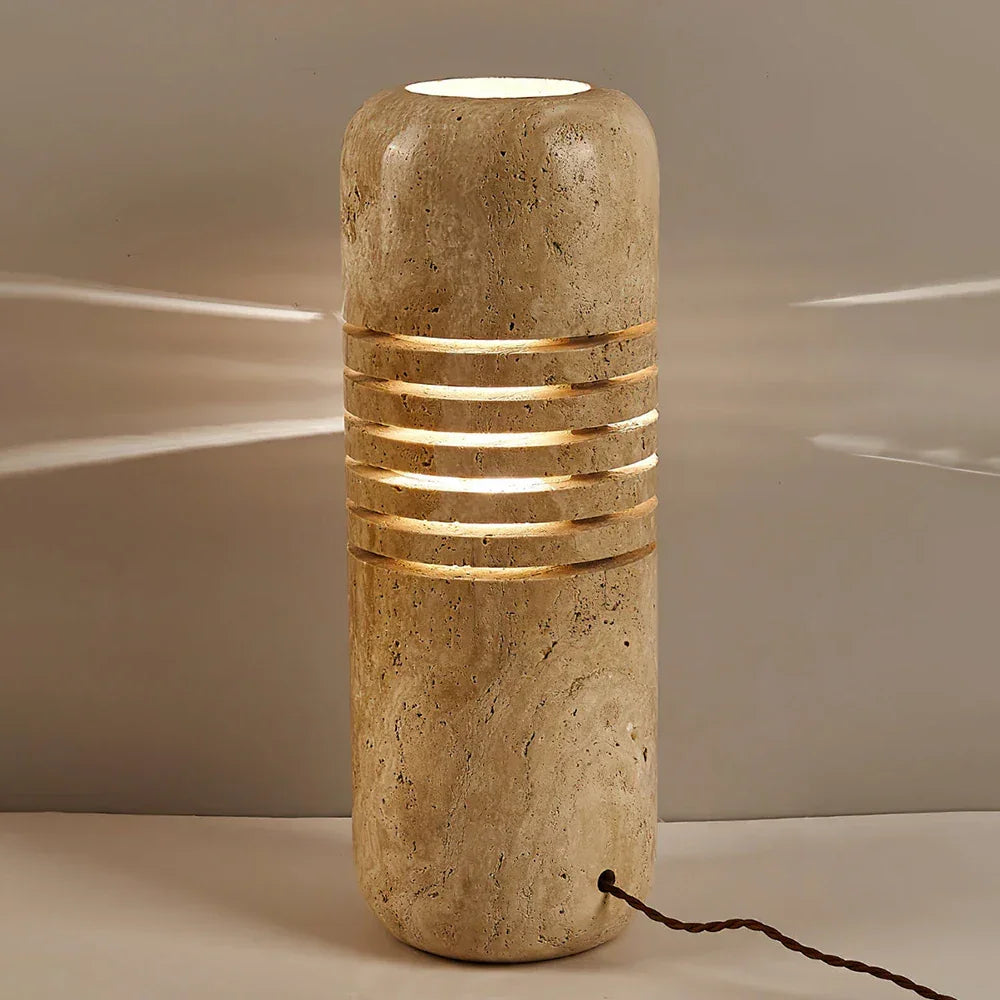 Bucket Stone Travertine Table Lamp – Travertine detail 15