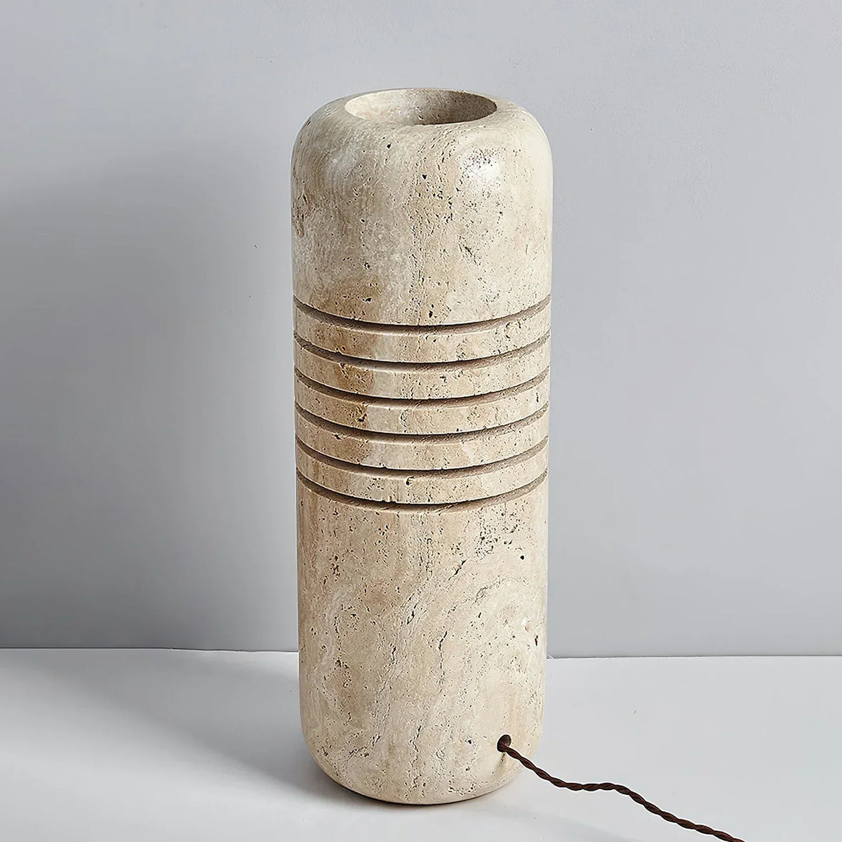 Bucket Stone Travertine Table Lamp – Travertine detail 14