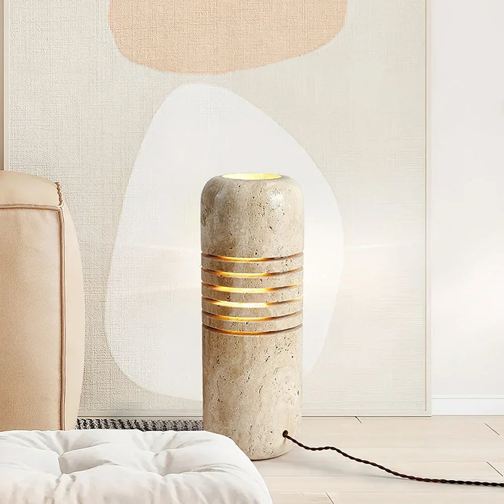 Bucket Stone Travertine Table Lamp – Travertine detail 8