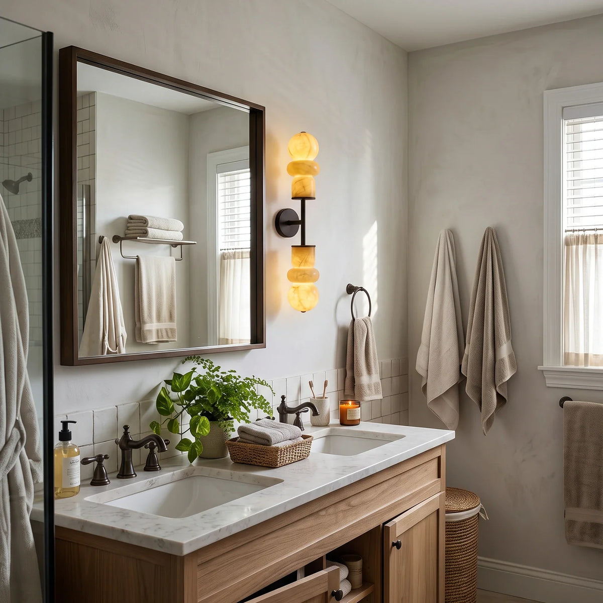 Cairn Alabaster Wall Sconce – Alabaster detail 5