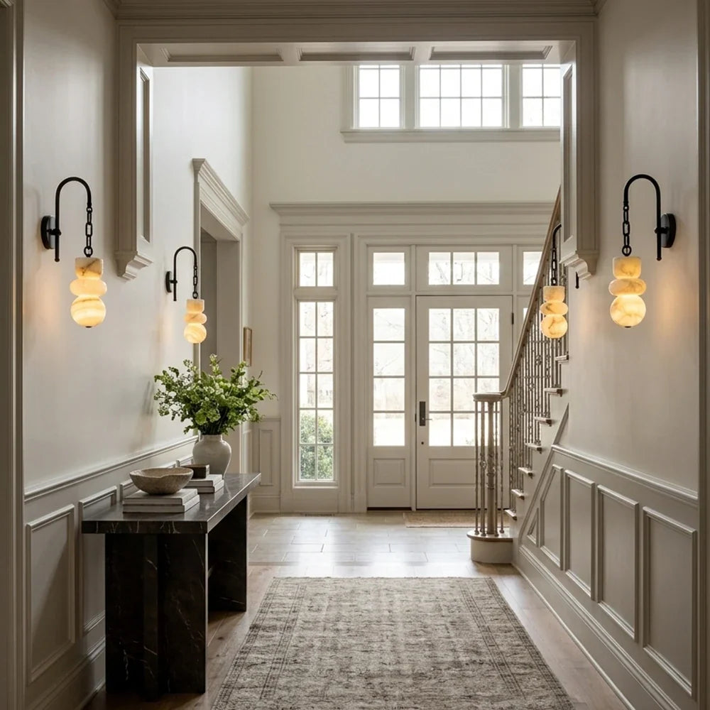 Cairn Alabaster Wall Sconce – Alabaster detail 11