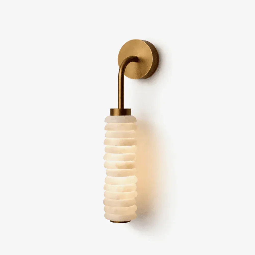 Calla Cylinder Alabaster Wall Lamp – Alabaster detail 11