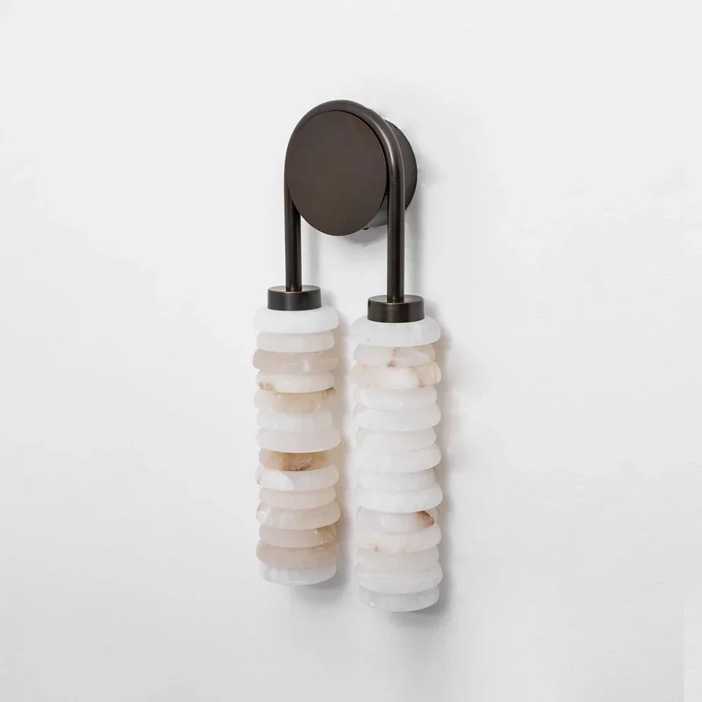 Calla Ribbed Alabaster Wall Sconce – Alabaster detail 22