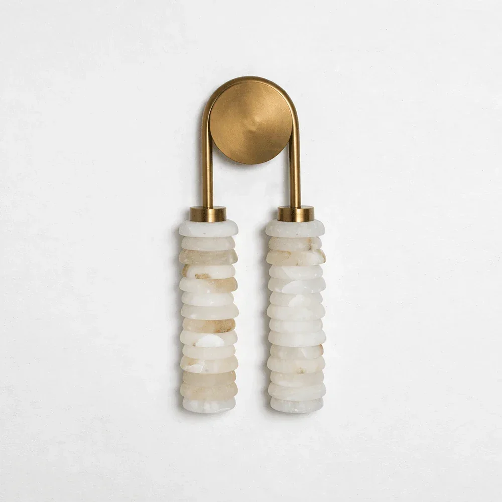 Calla Ribbed Alabaster Wall Sconce – Alabaster detail 21