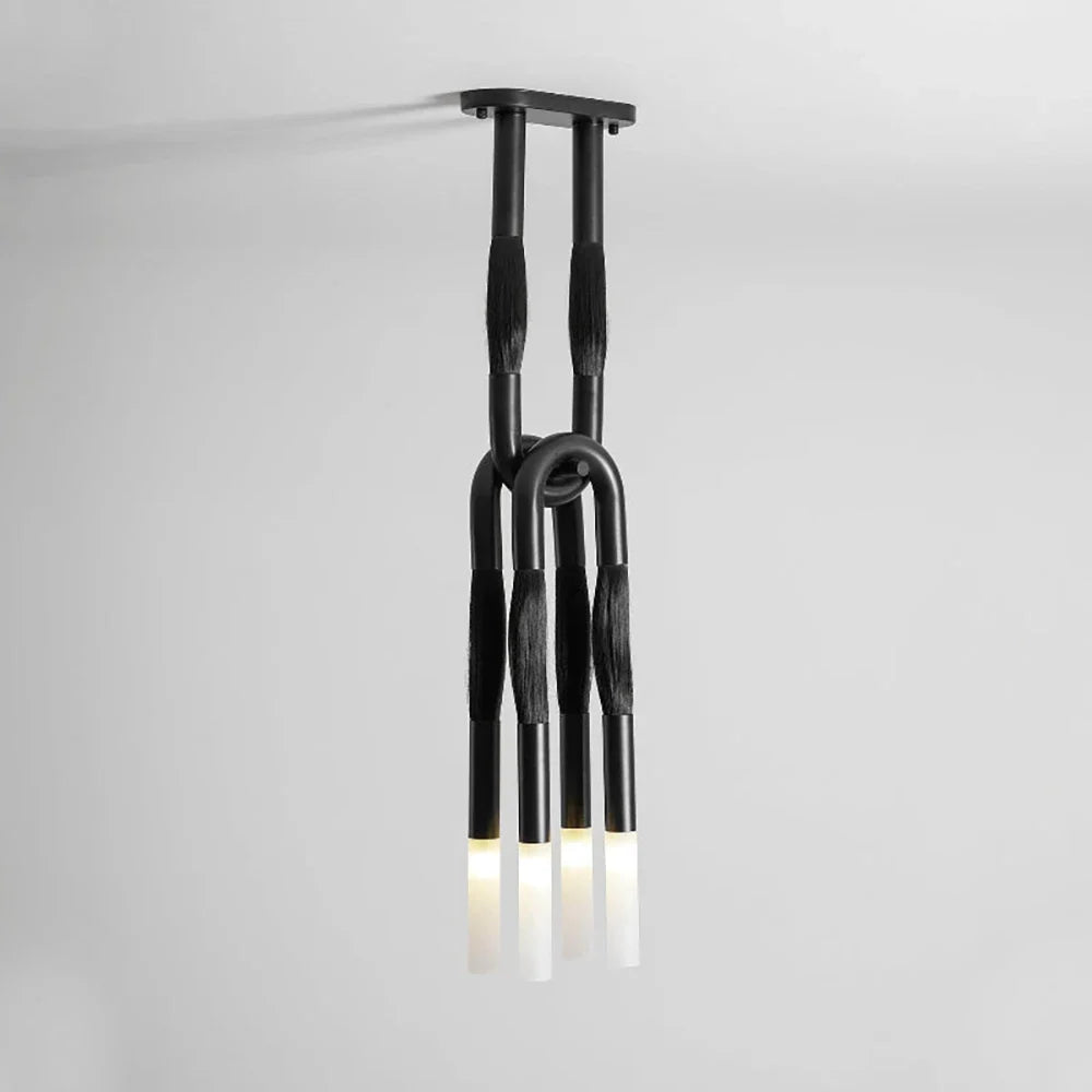 Calligraphy Brush Copper Chandelier – Copper detail 18