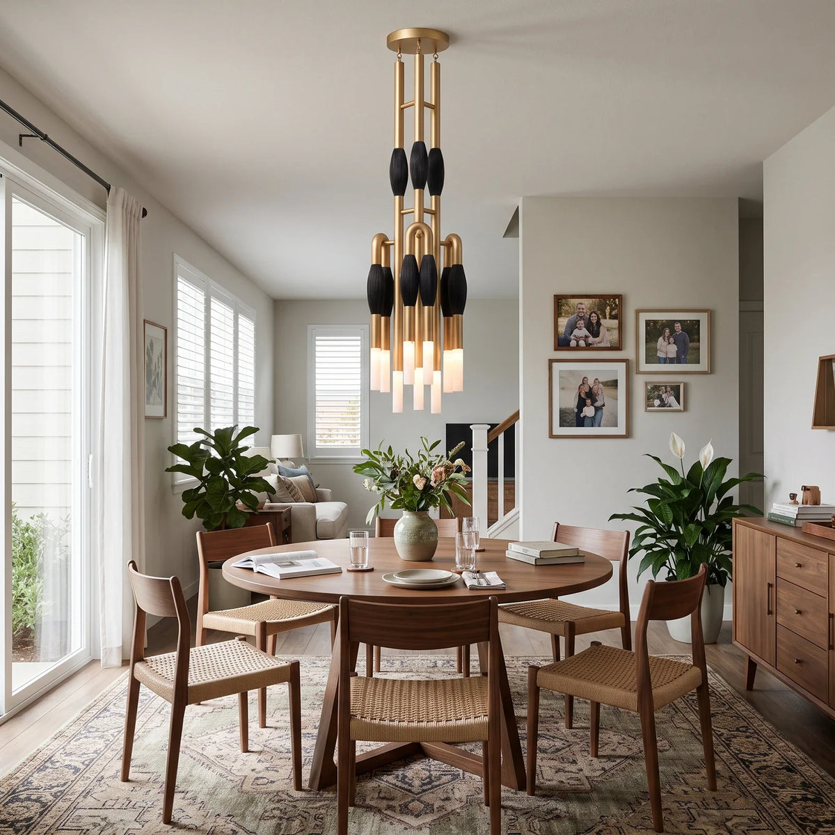 Calligraphy Brush Copper Chandelier – Copper detail 10