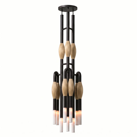 Calligraphy Brush Copper Chandelier