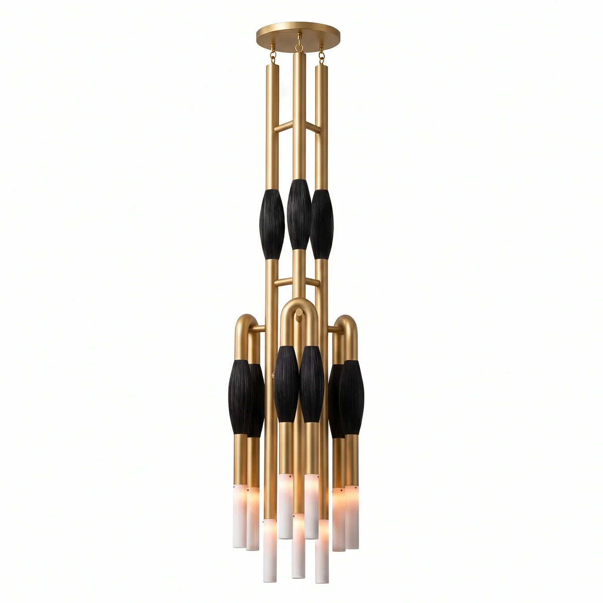 Calligraphy Brush Copper Chandelier – Copper detail 31