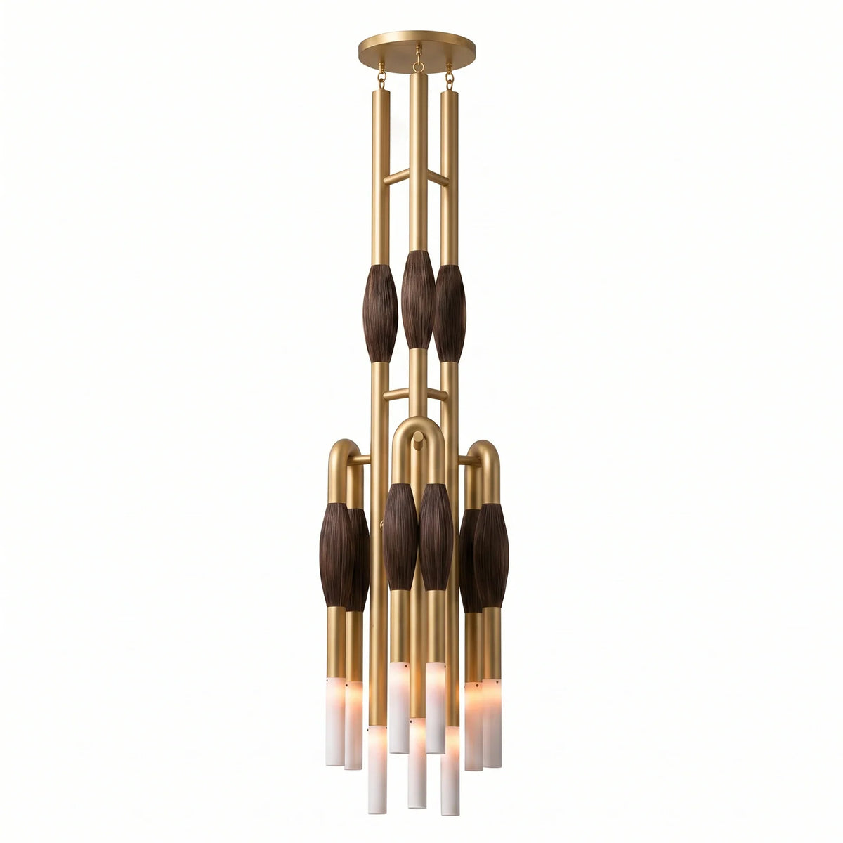 Calligraphy Brush Copper Chandelier – Copper detail 29