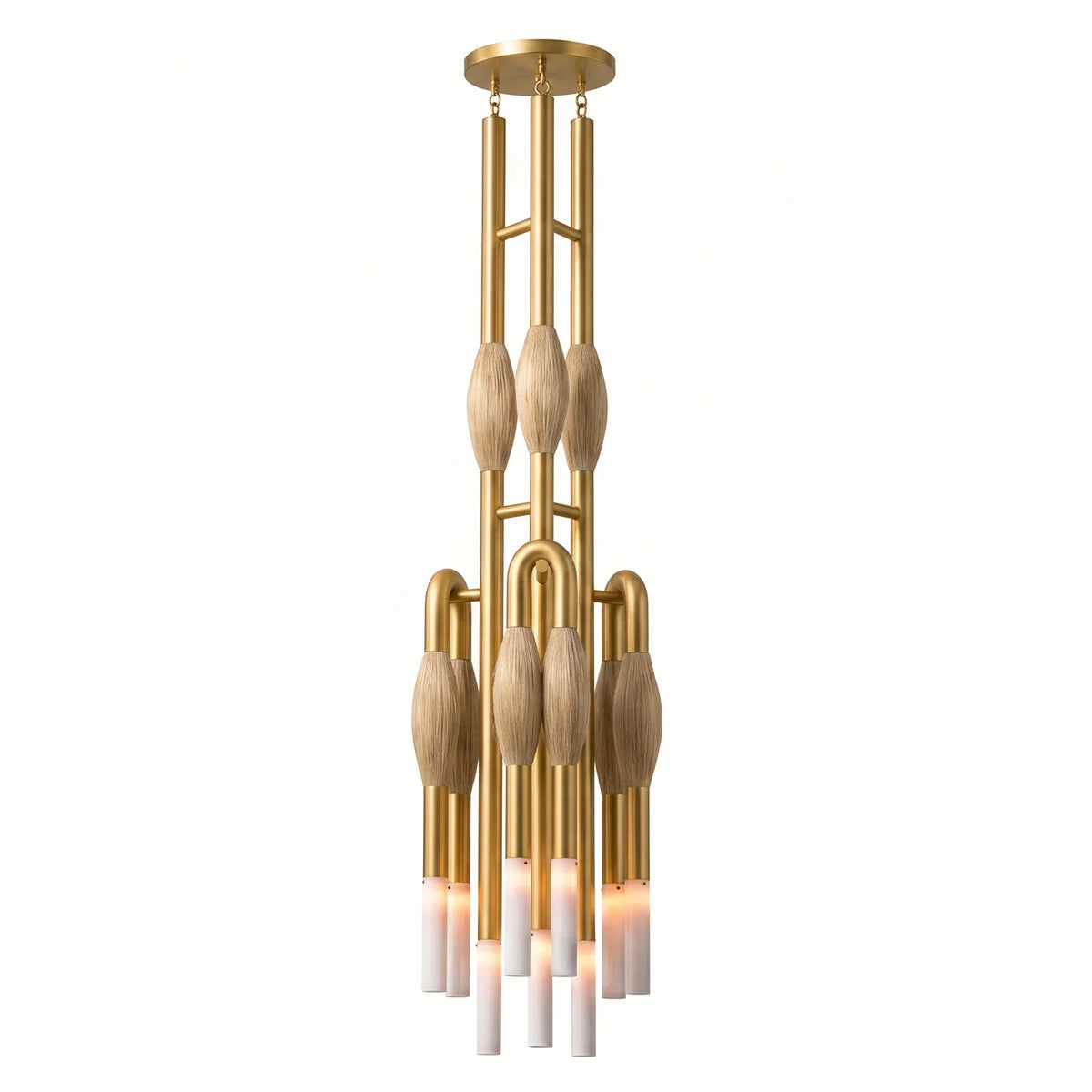 Calligraphy Brush Copper Chandelier – Copper detail 27
