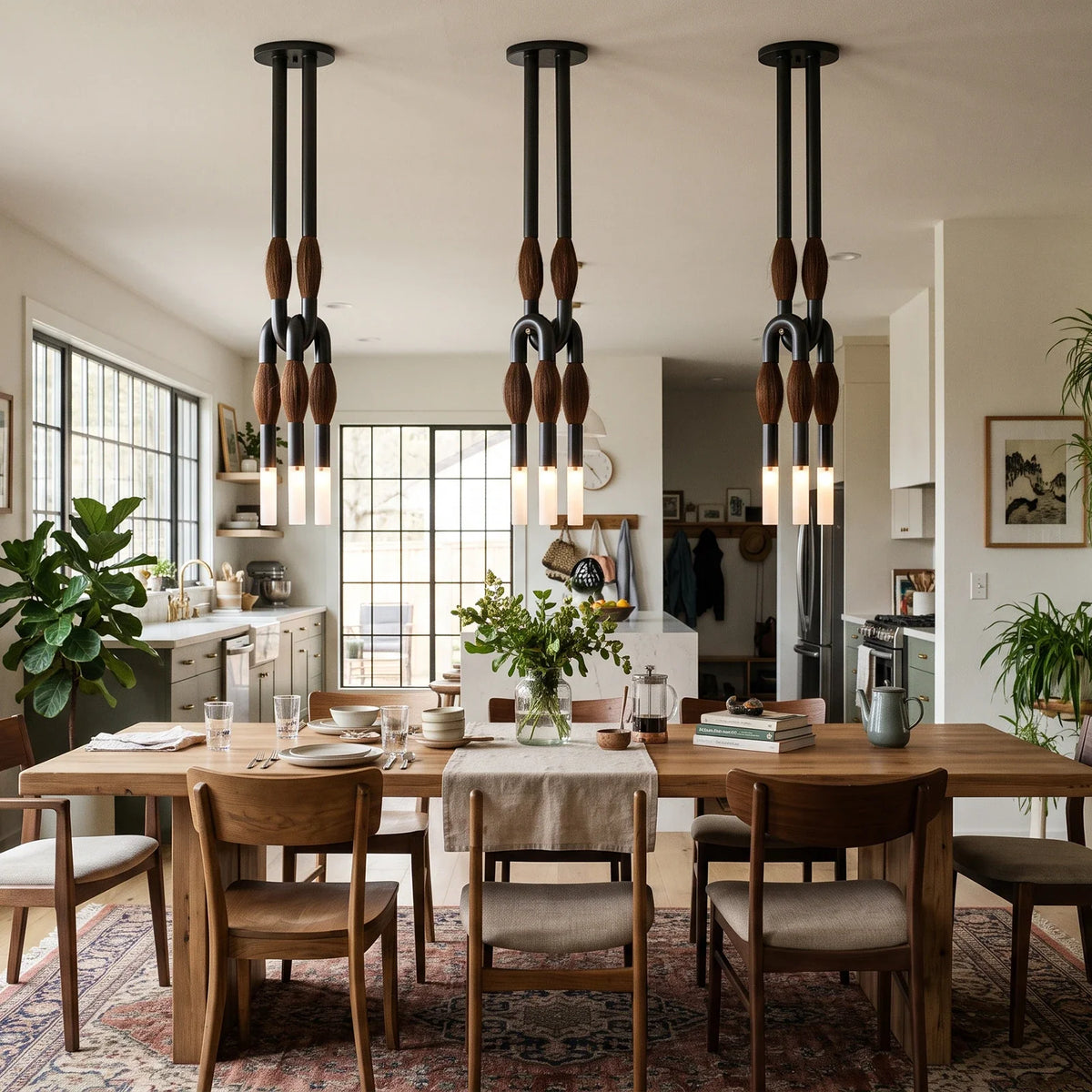 Calligraphy Brush Copper Chandelier – Copper detail 5