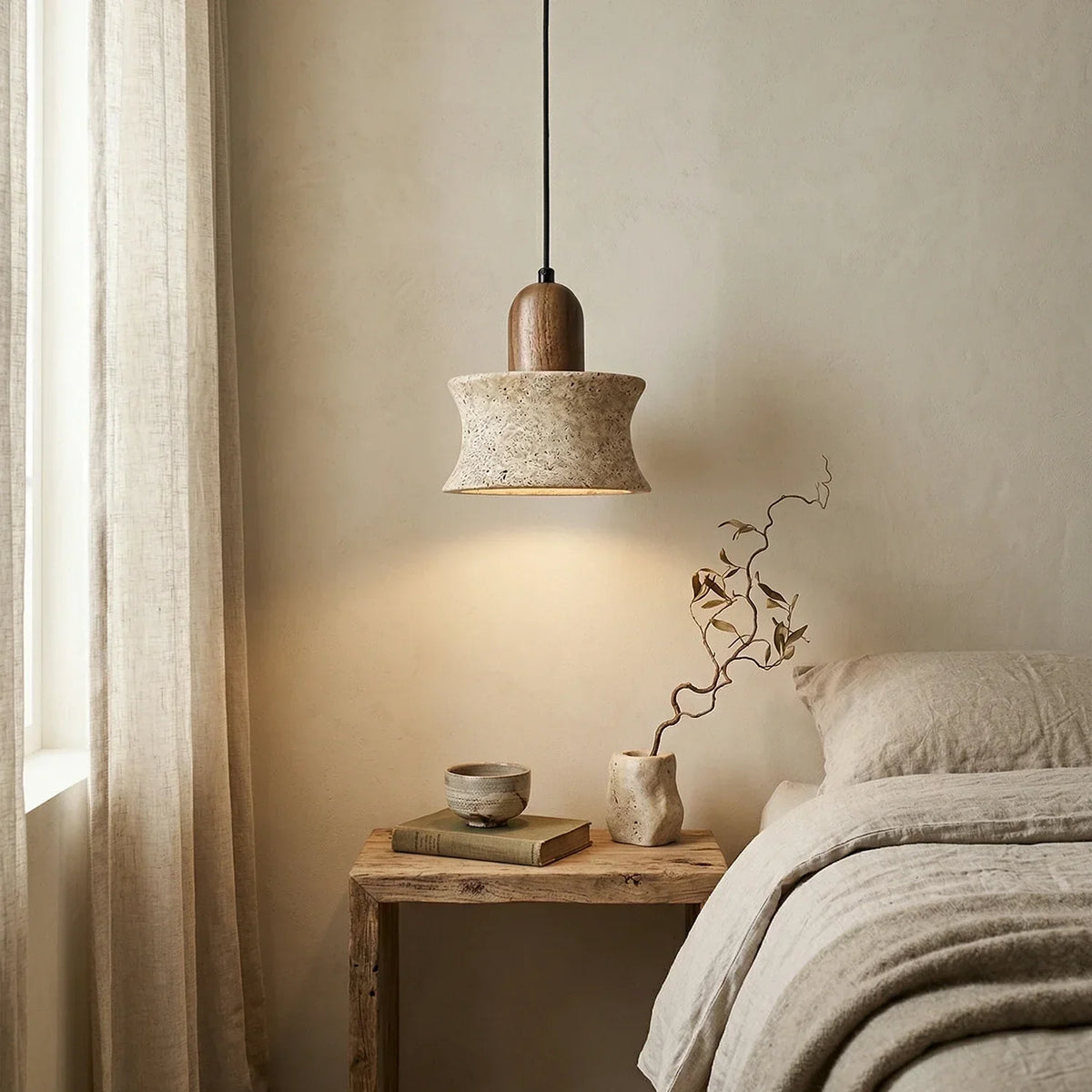 Calviero Travertine Pendant Light – Travertine detail 3