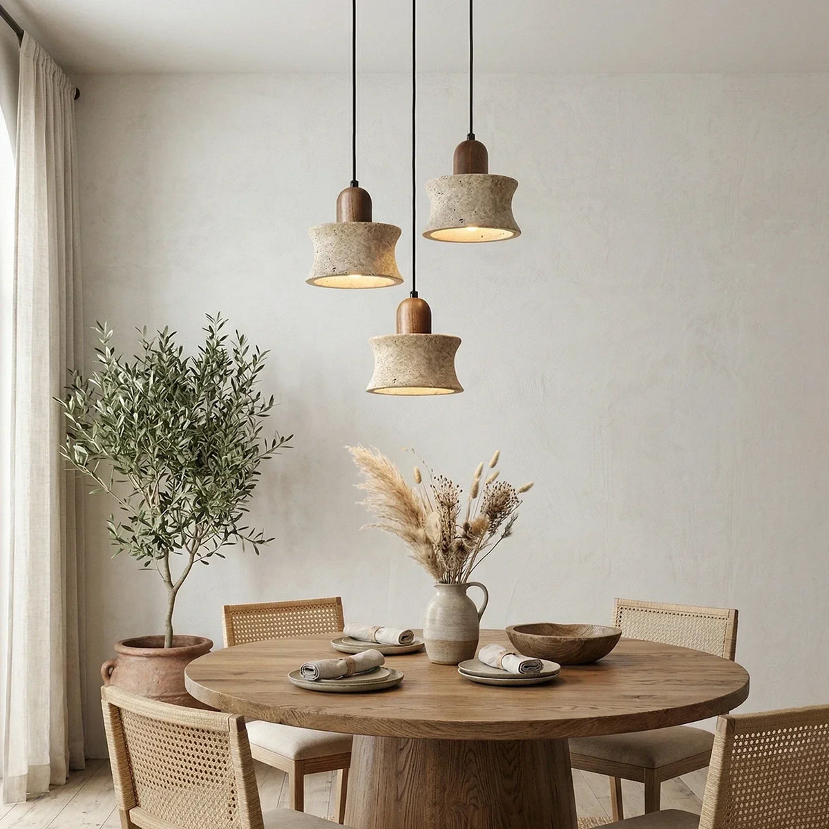 Calviero Travertine Pendant Light – Travertine detail 5