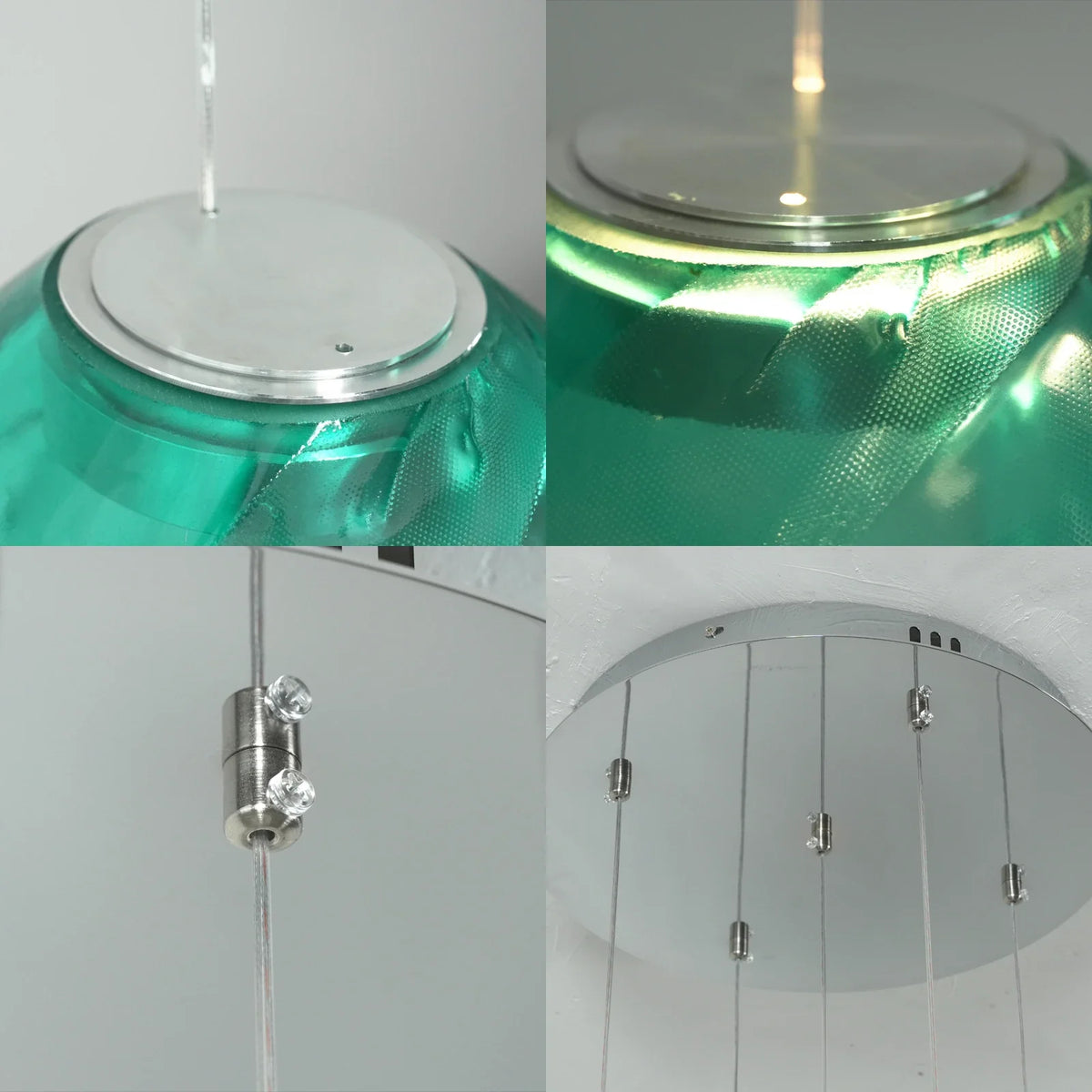 Calyra Textured Glass Pebble Chandelier – Glass detail 14