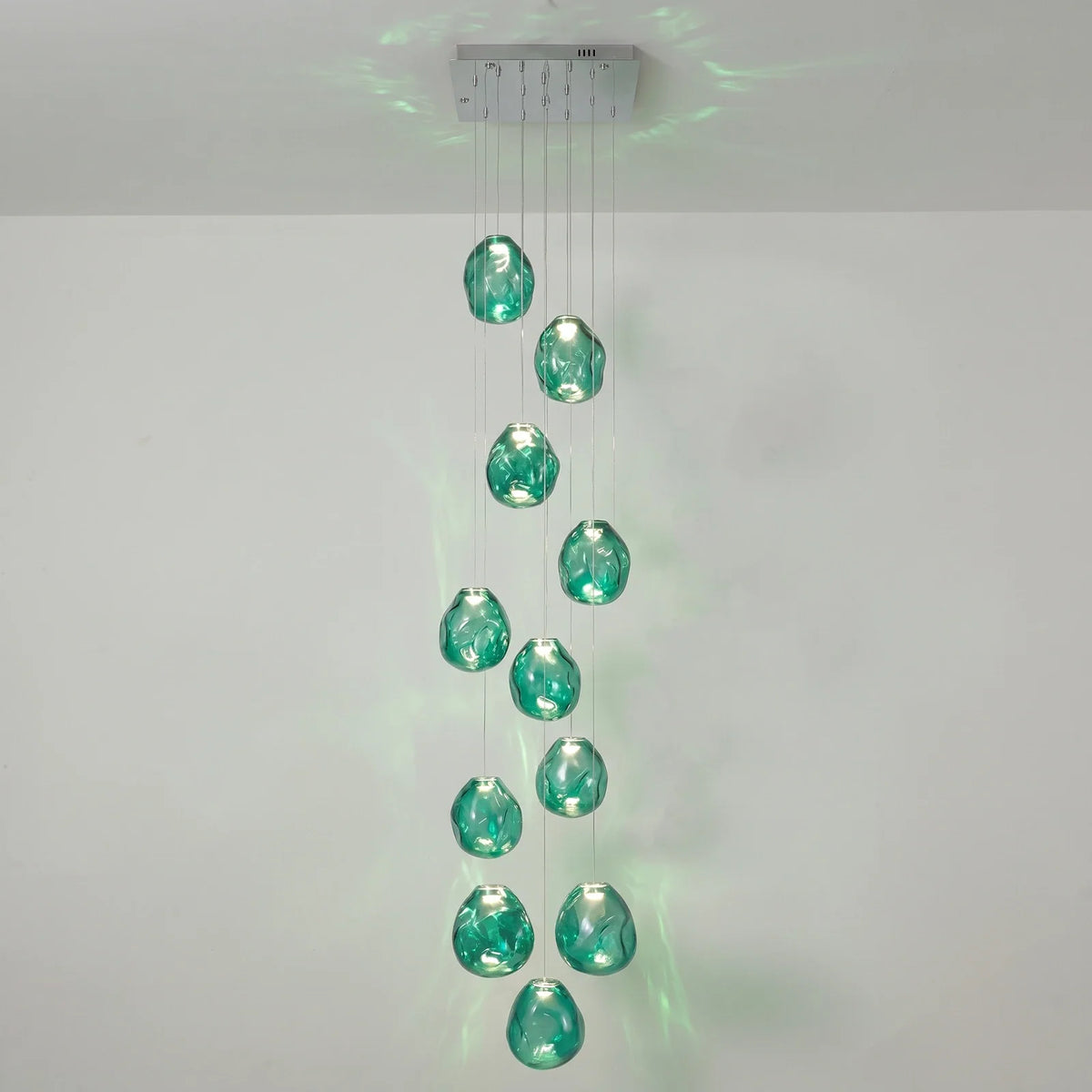 Calyra Textured Glass Pebble Chandelier – Glass detail 25