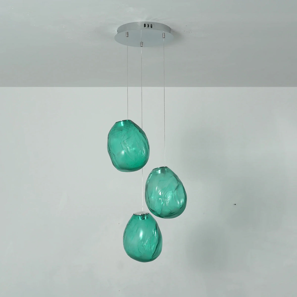 Calyra Textured Glass Pebble Chandelier – Glass detail 19