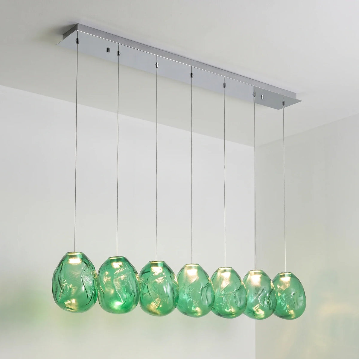Calyra Textured Glass Pebble Chandelier – Glass detail 24