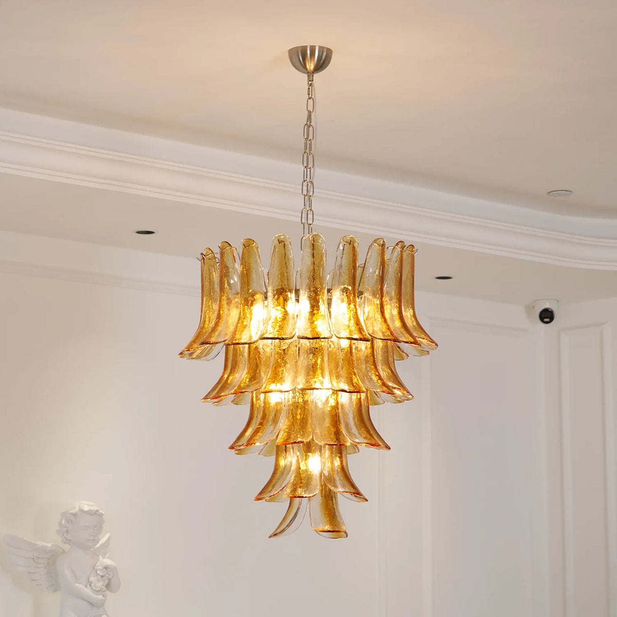 Camellia Glass Petal Chandelier – Glass detail 24