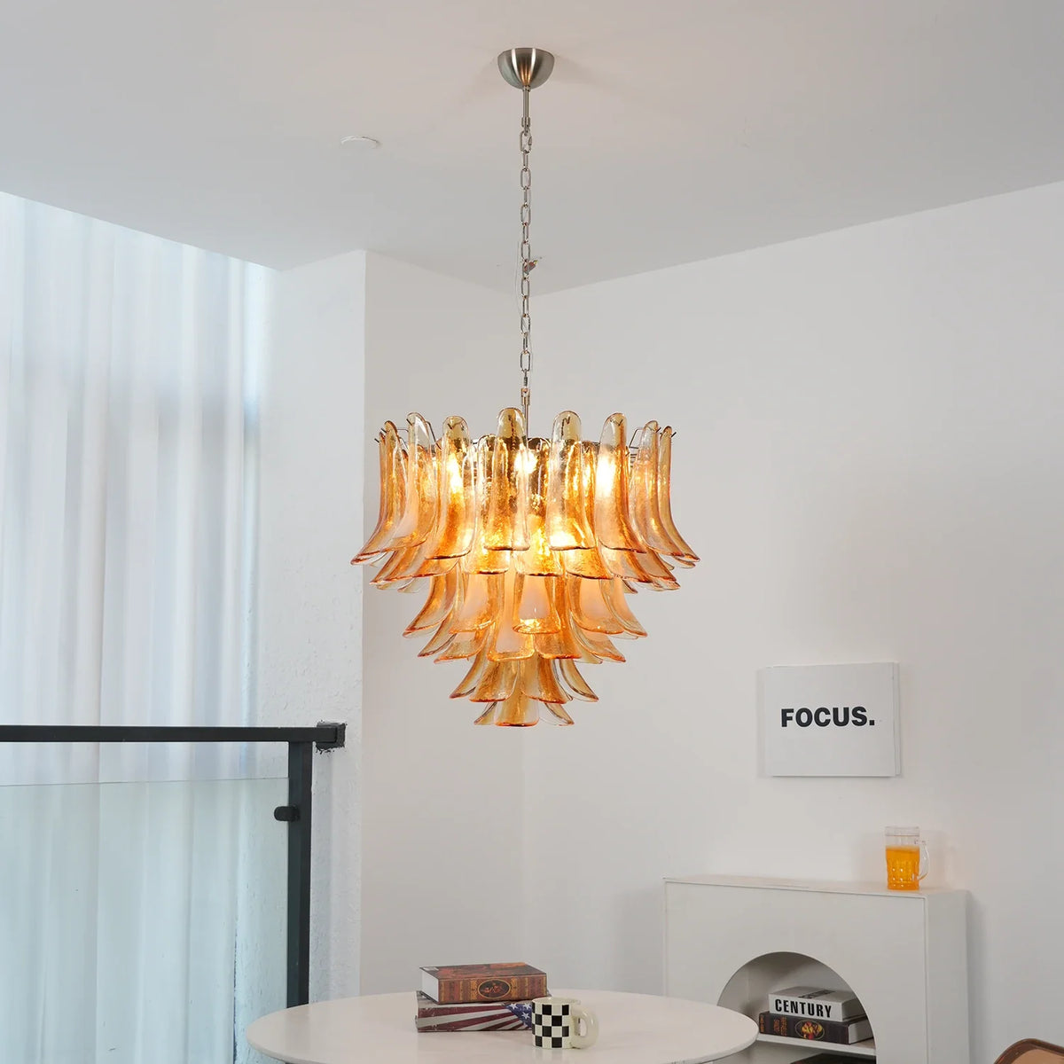 Camellia Glass Petal Chandelier – Glass detail 13