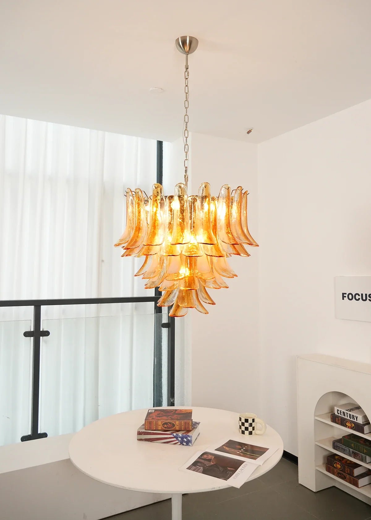 Camellia Glass Petal Chandelier – Glass detail 21