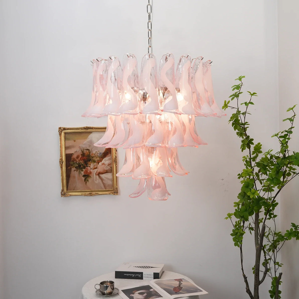 Camellia Glass Petal Chandelier – Glass detail 12