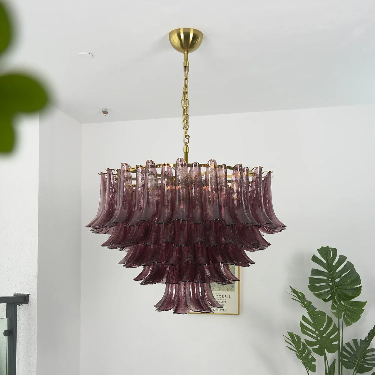 Camellia Glass Petal Chandelier – Glass detail 31